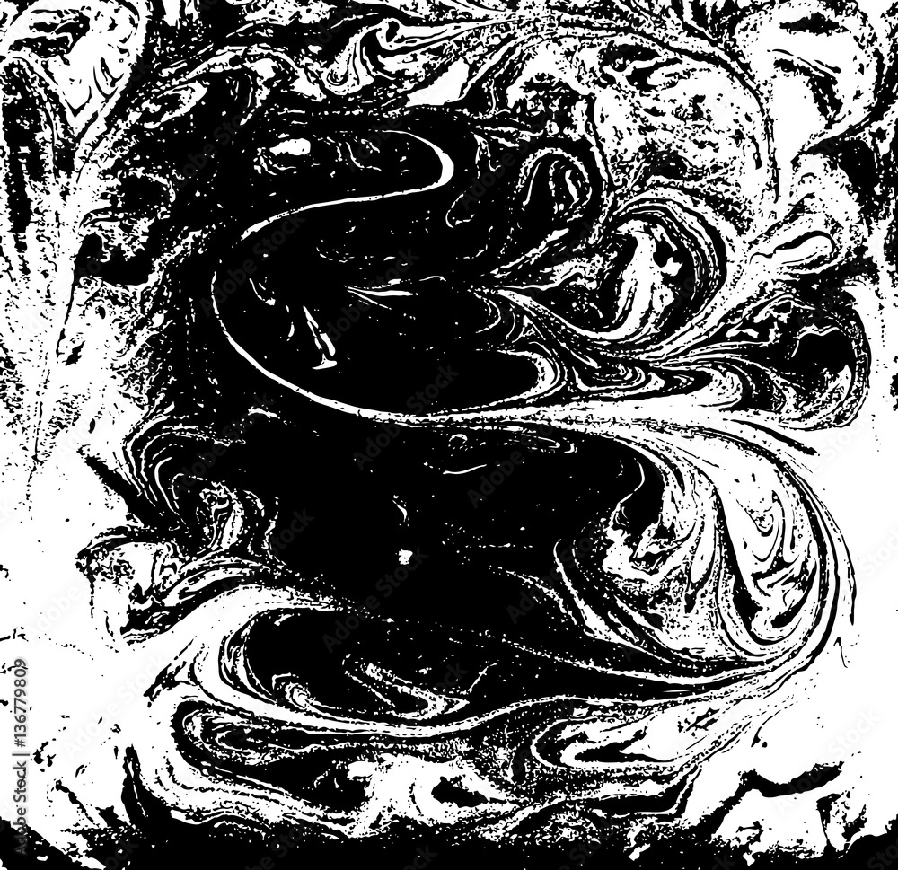 Black and white liquid texture, watercolor hand drawn marbling i Black and white liquid texture, watercolor hand drawn marbling i