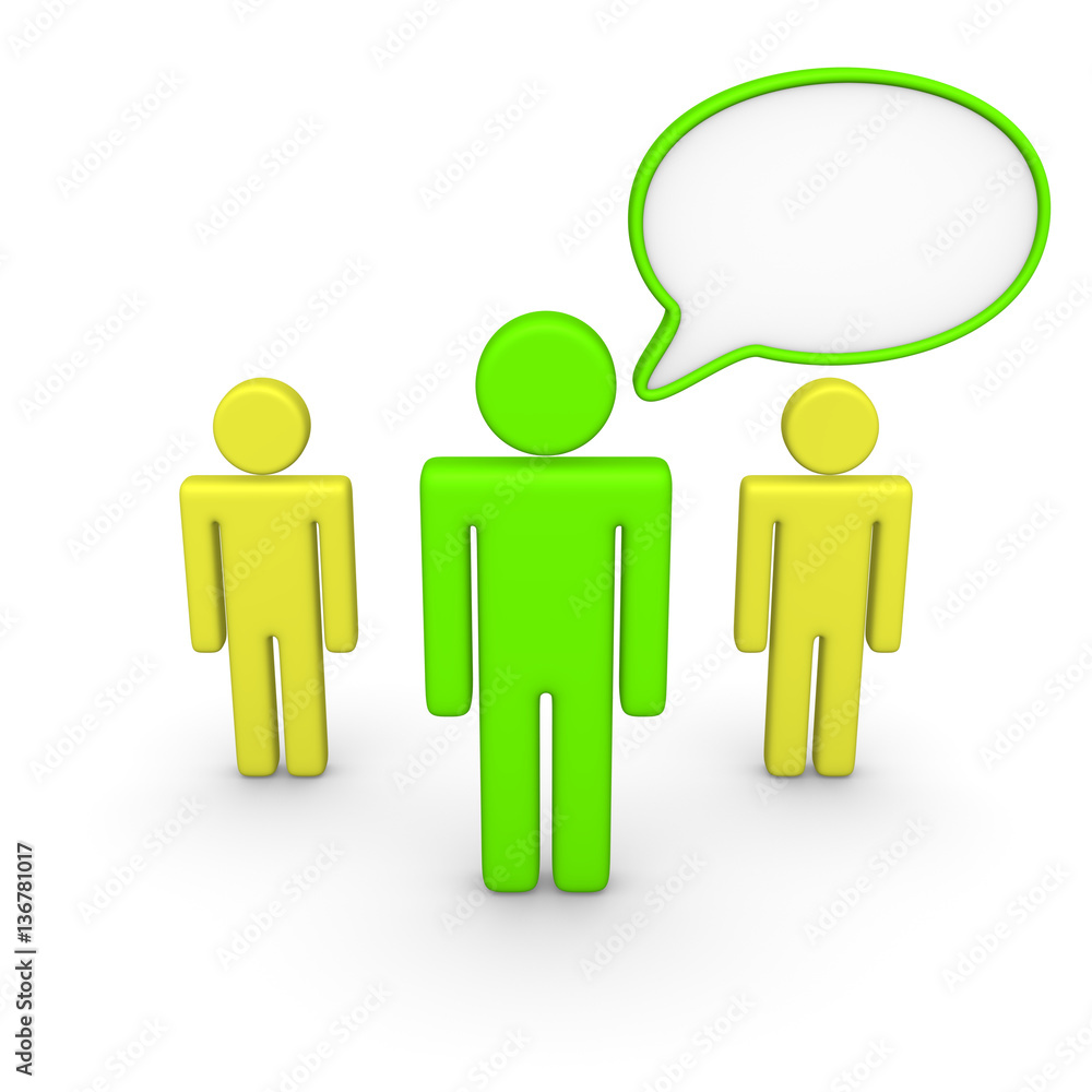 3d people with speech bubble. 3d render. 3d people with speech bubble. 3d render.