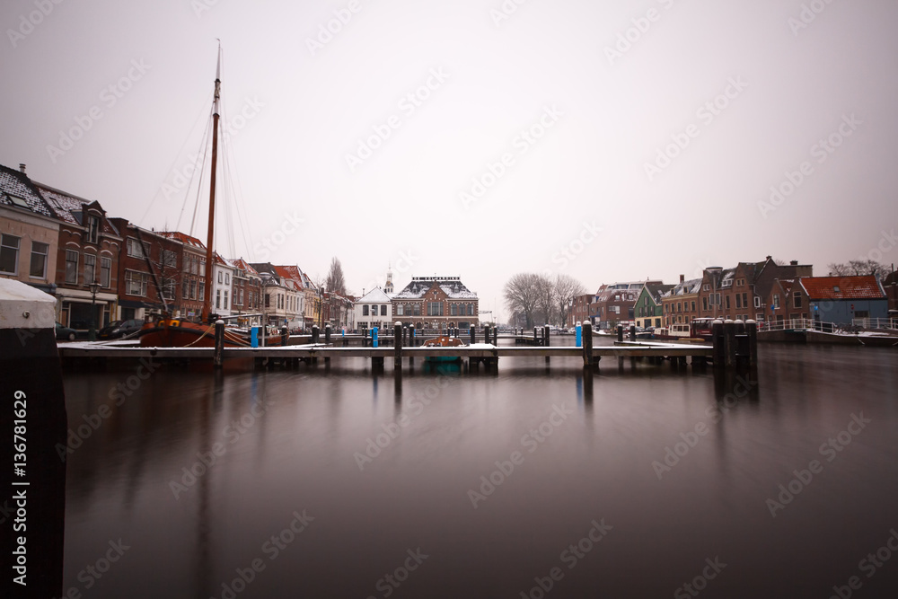 Leiden Harbour in Winter