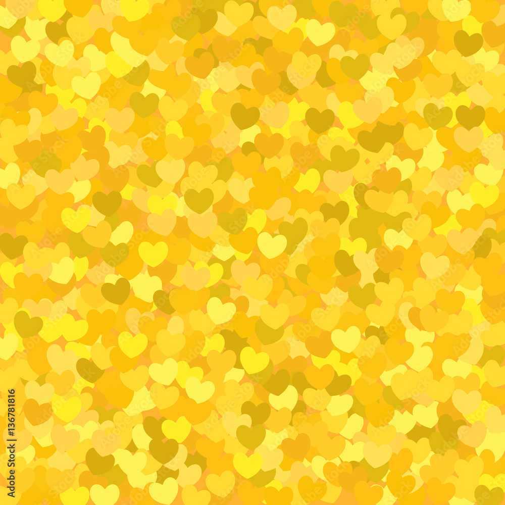 Pattern with a yellow heart Pattern with a yellow heart