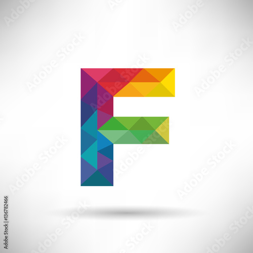 Geometric Letter F Icon and Logo Template.