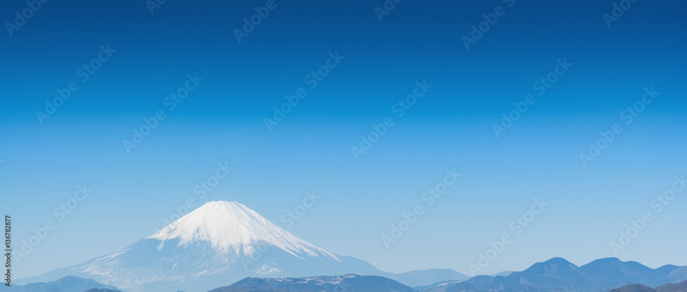 Mountain Fuji with clear sky, Japan