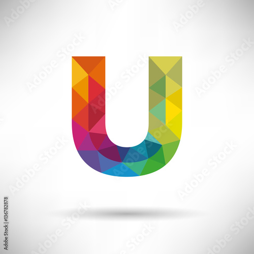 Geometric Letter U Icon and Logo Template.