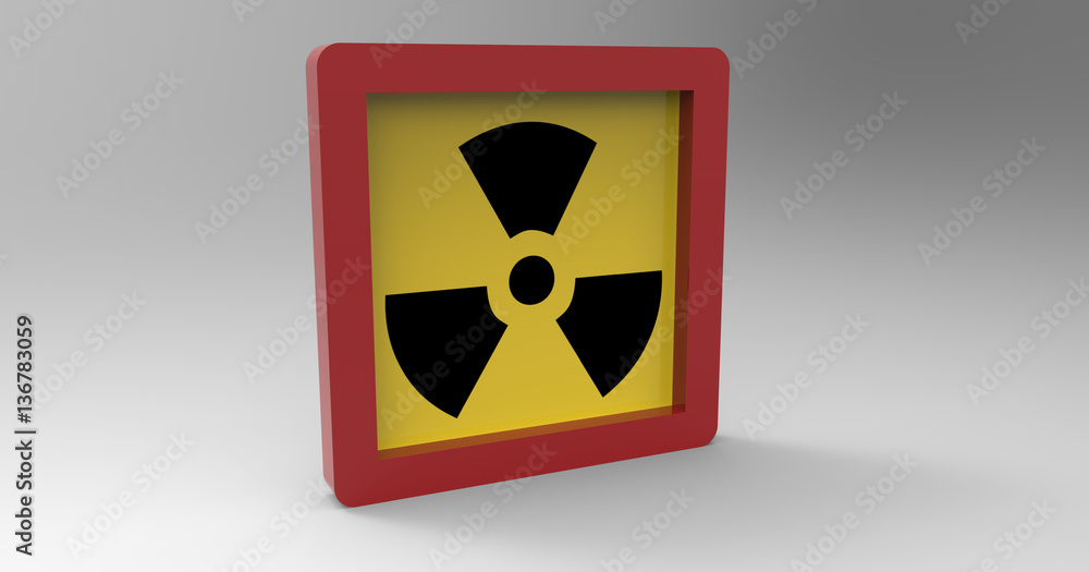 3D Illustration Of A Radiation Sign 3D Illustration Of A Radiation Sign