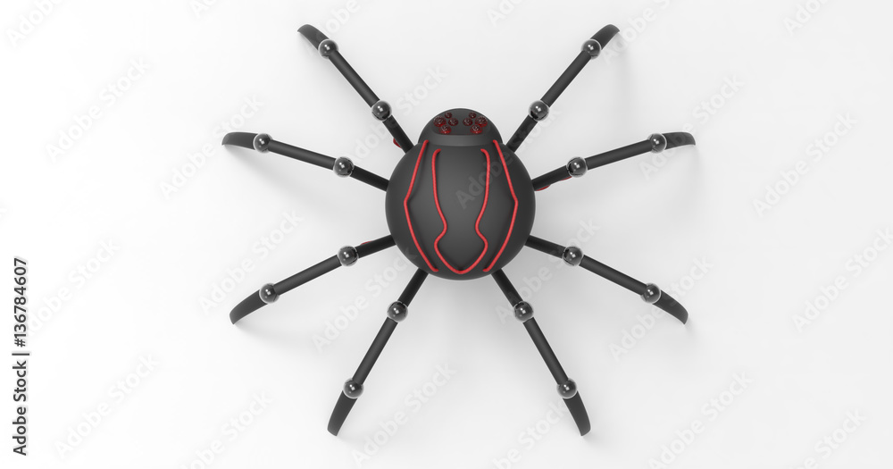 3D Illustration Of A Robotic Mechanized Spider 3D Illustration Of A Robotic Mechanized Spider