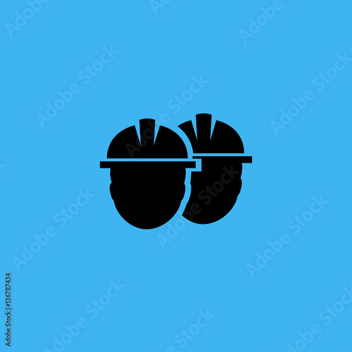 Engineers icon. flat design