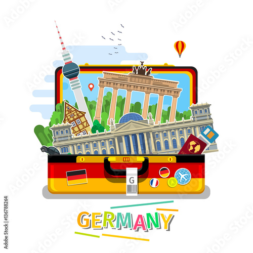 Concept of travel or studying German.