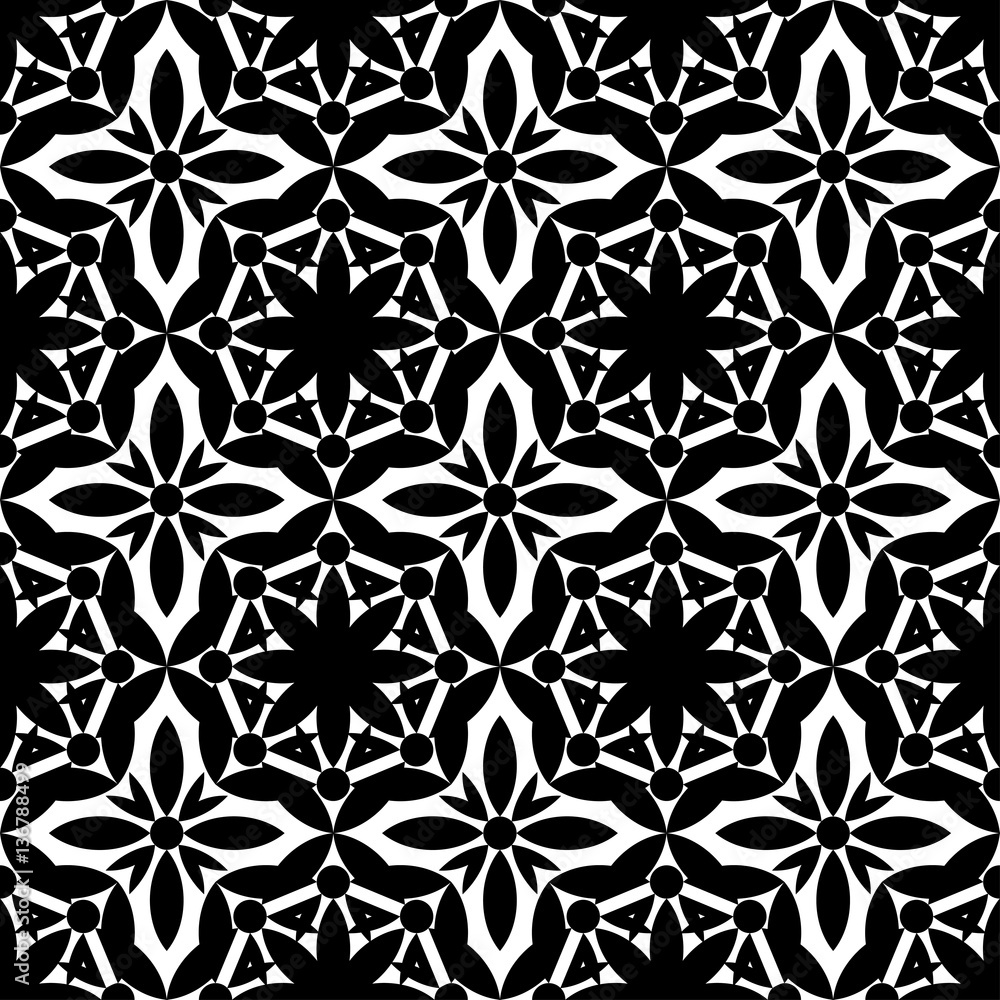Abstract seamless Gothic black & white pattern Abstract seamless Gothic black & white pattern