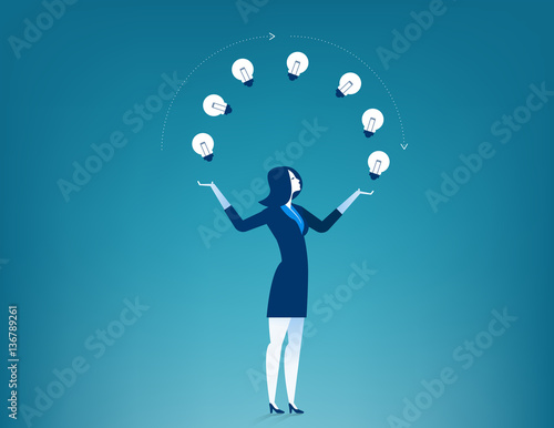 Businesswoman show creative
