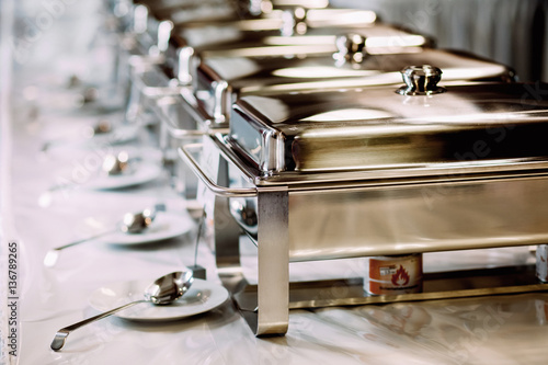 Obraz na plátně Catering Food Wedding Event Table