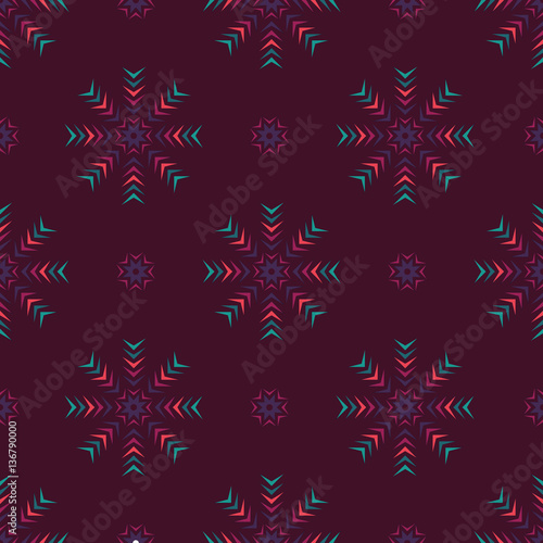EPS10 file. Seamless floral geometric pattern. Vintage backgroun