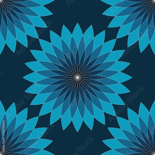 EPS10 file. Seamless floral geometric pattern. Vintage backgroun