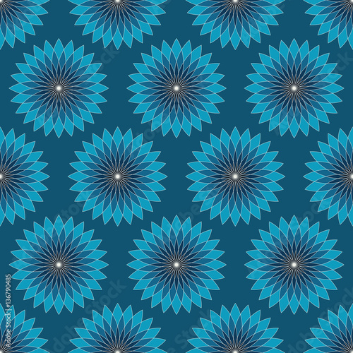 EPS10 file. Seamless floral geometric pattern. Vintage backgroun