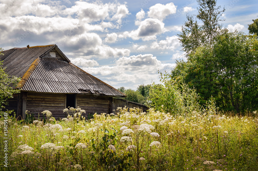 Abandoned wooden house in a village Abandoned wooden house in a village