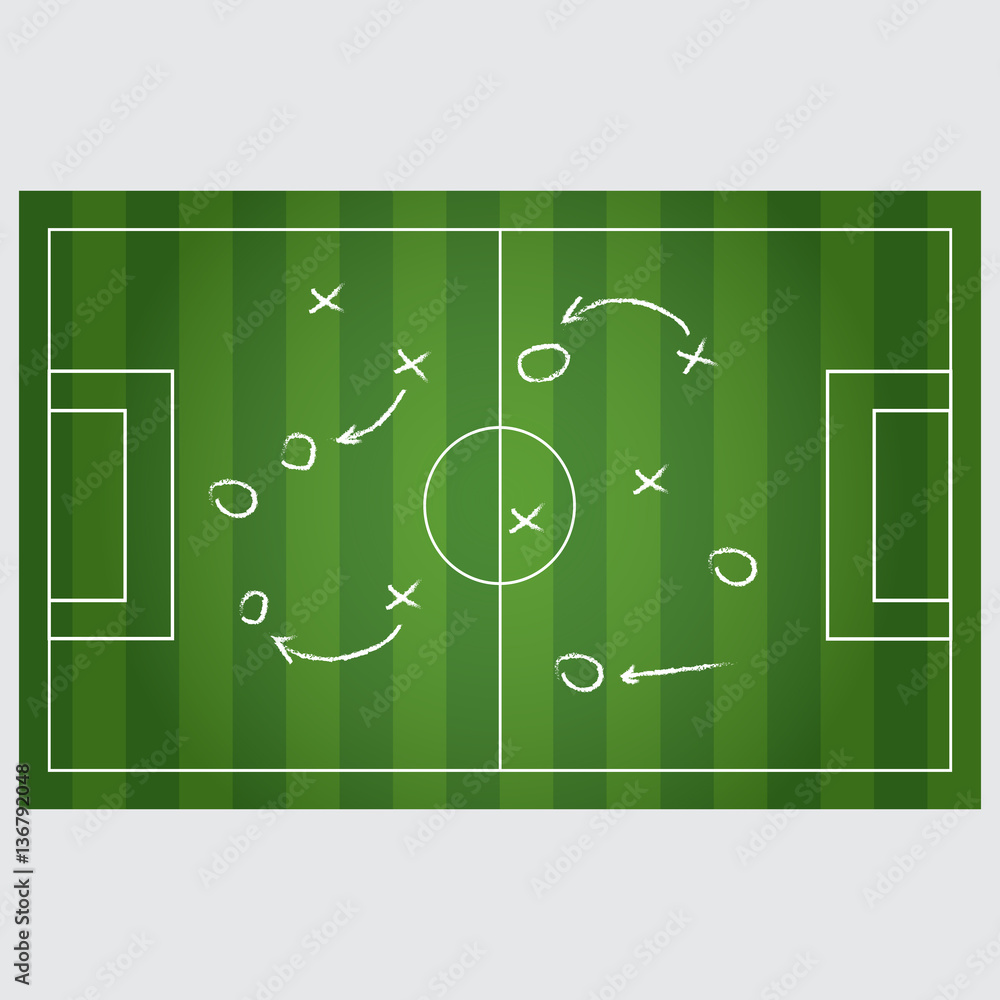 Football strategy signs vector illustration. Football strategy v Football strategy signs vector illustration. Football strategy v