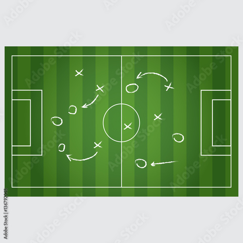 Football strategy signs vector illustration. Football strategy v