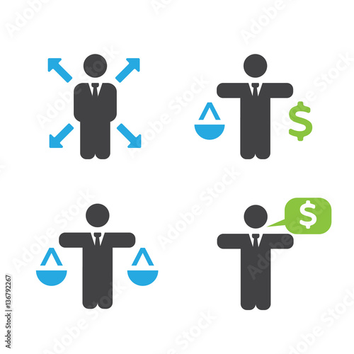 Business policies icons. Business vector icons set