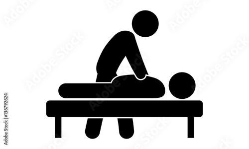 Pictogram - Massage, Masseur, Backrub, Wellness, Spa - Object, Icon, Symbol