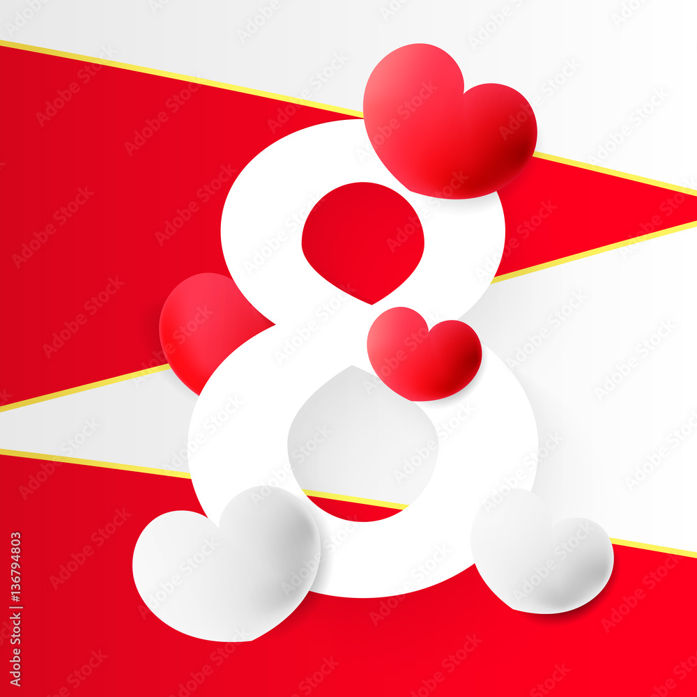 Happy Women s Day 8 March holiday background