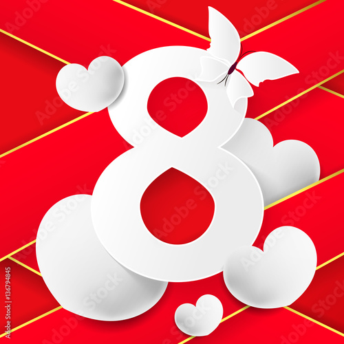 Happy Women s Day 8 March holiday background