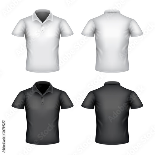 Male polo shirt isolated on white vector