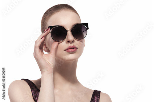 fashion portrait woman in glasses 