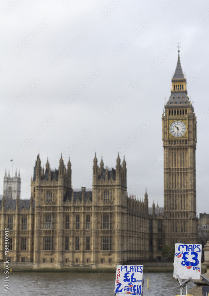 The Houses of Parliament and Elizabeth Tower, commonly called Big Ben