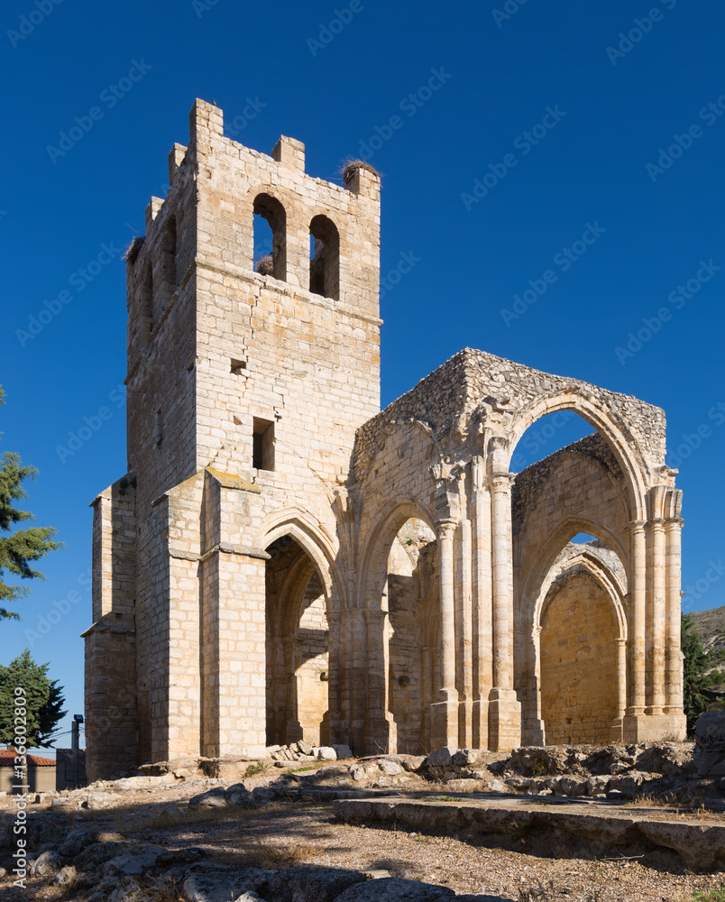 abandoned of the  Church of Santa Eulalia in Palenzuela.  Provin