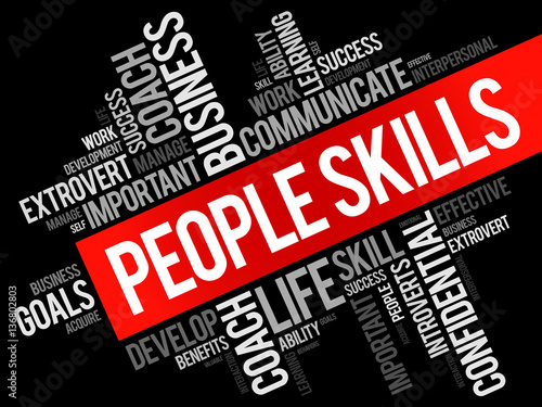 People Skills word cloud collage, business concept background