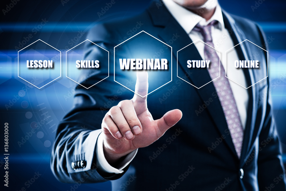 Webinar E-learning Training Business Internet Technology Concept Webinar E-learning Training Business Internet Technology Concept