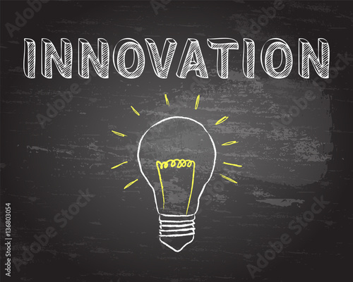 Innovation Light Bulb Blackboard