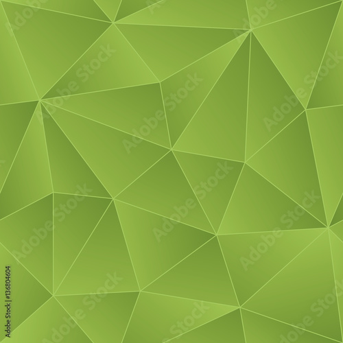 Low Poly Seamless Background in Greenery Color.