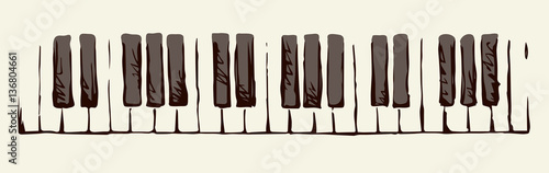 Piano Keys. Vector drawing