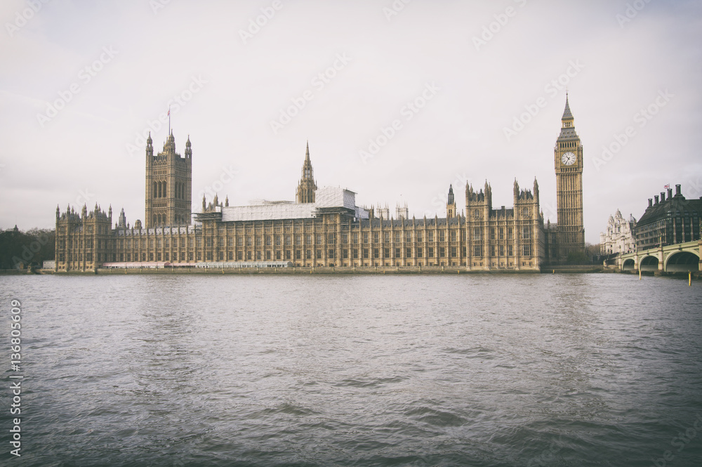 The Houses of Parliament and Elizabeth Tower, commonly called Big Ben.