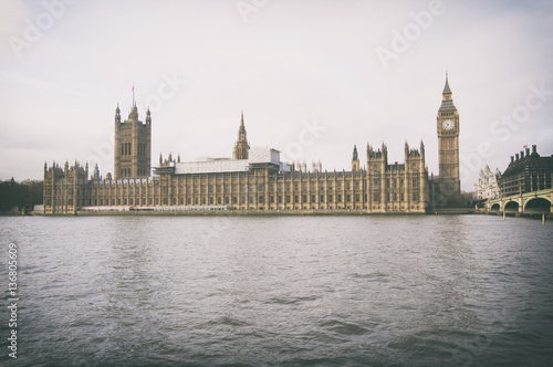 The Houses of Parliament and Elizabeth Tower  commonly called Big Ben.