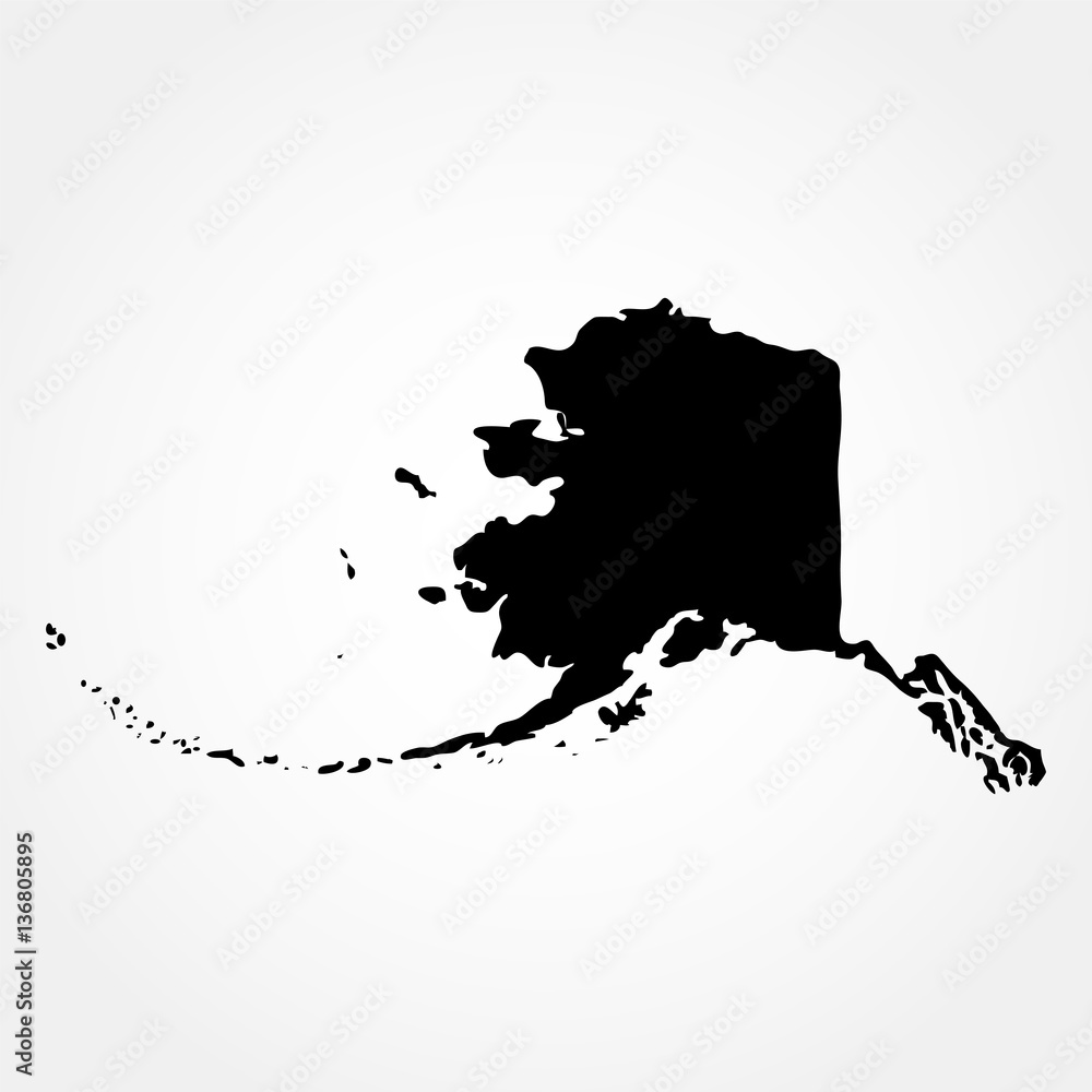 Obraz premium Map of the U.S. state of Alaska 