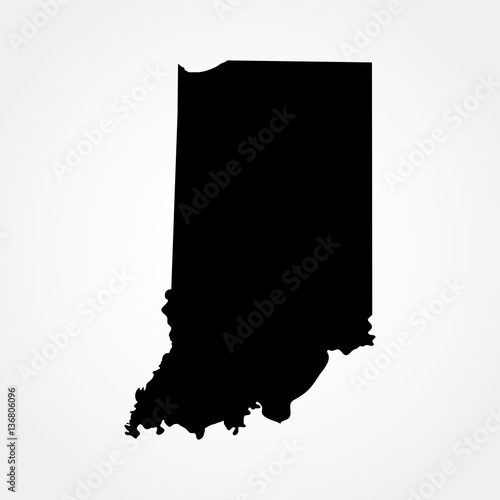 map of the U.S. state of Indiana  photo