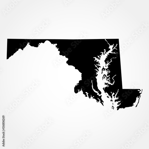 map of the U.S. state Maryland 