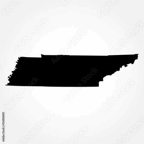 map of the U.S. state of Tennessee 