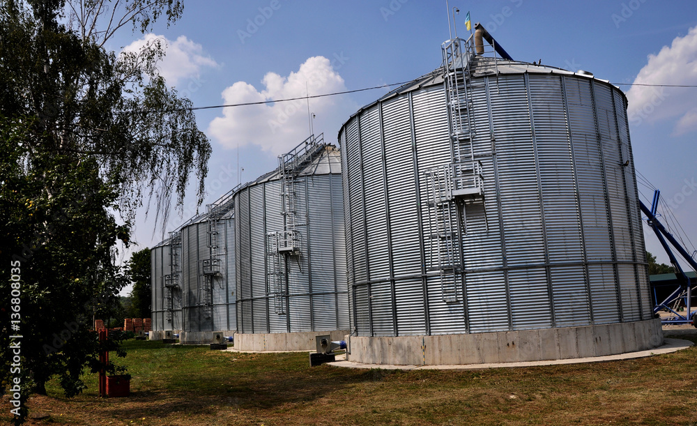 Silos for storing grain 1000 tons each Silos for storing grain 1000 tons each