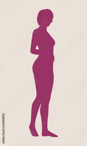 Sexy women silhouette. Fashion mannequin. Vector Illustration