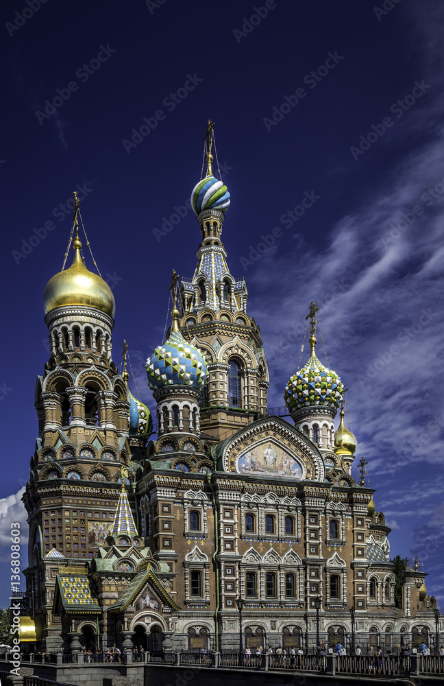 Obraz premium Blutskirche, St. Petersburg