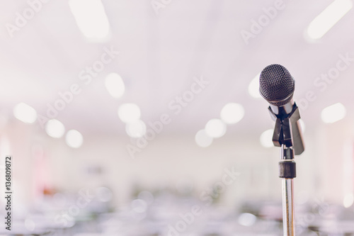 Microphone in Conference Seminar room Event Background