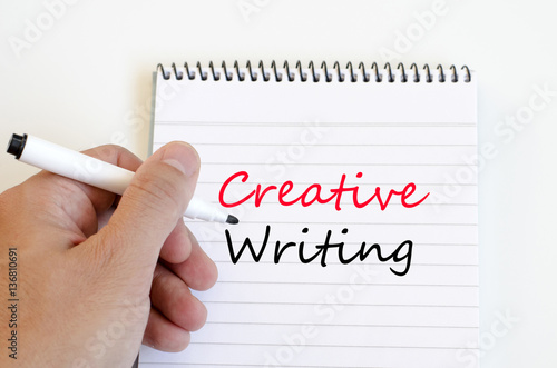 Creative writing concept on notebook