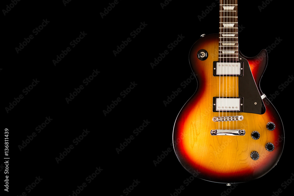 Fototapeta premium electric guitar low key background