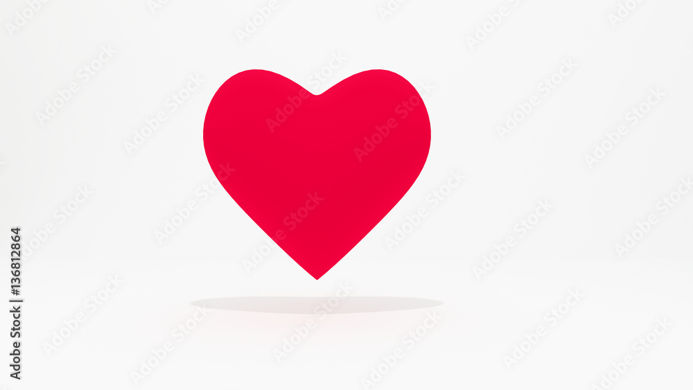 3d valentine's heart for background