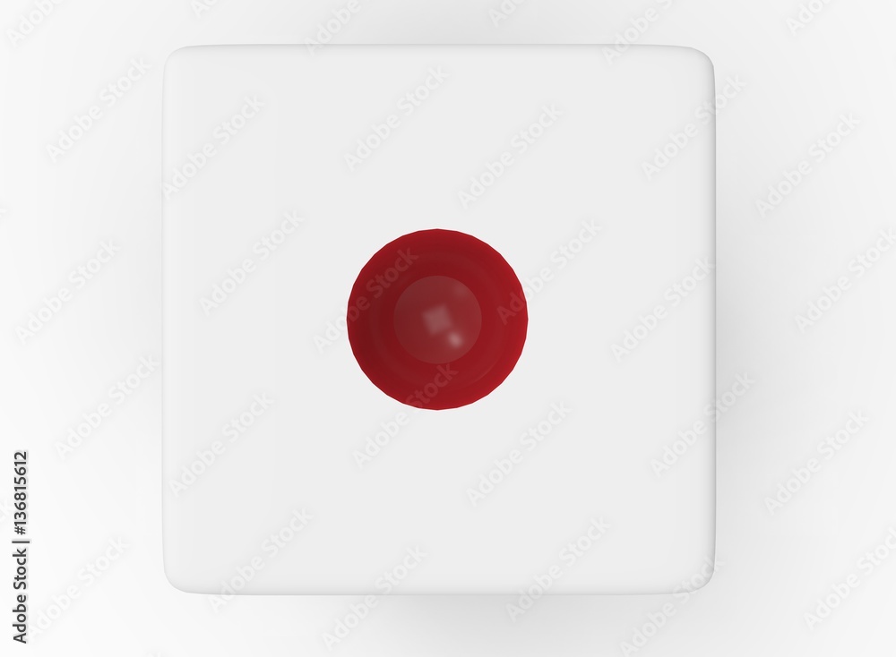 3d illustration of dice one. white background isolated. icon for game web. 3d illustration of dice one. white background isolated. icon for game web.