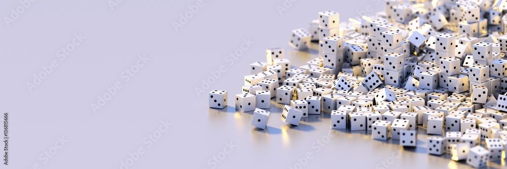 Infinite dices background, 3d rendering Infinite dices background, 3d rendering