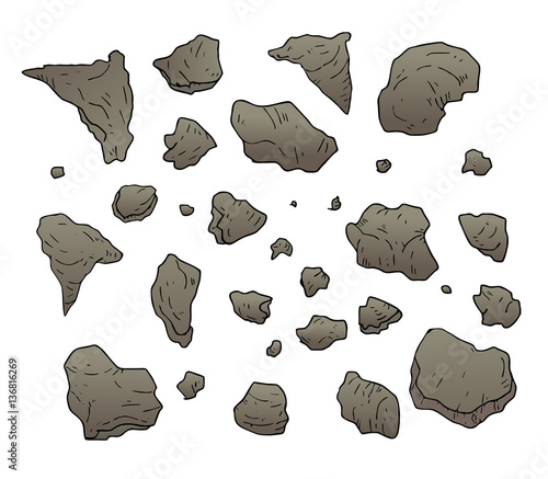 rocks and stones set collection