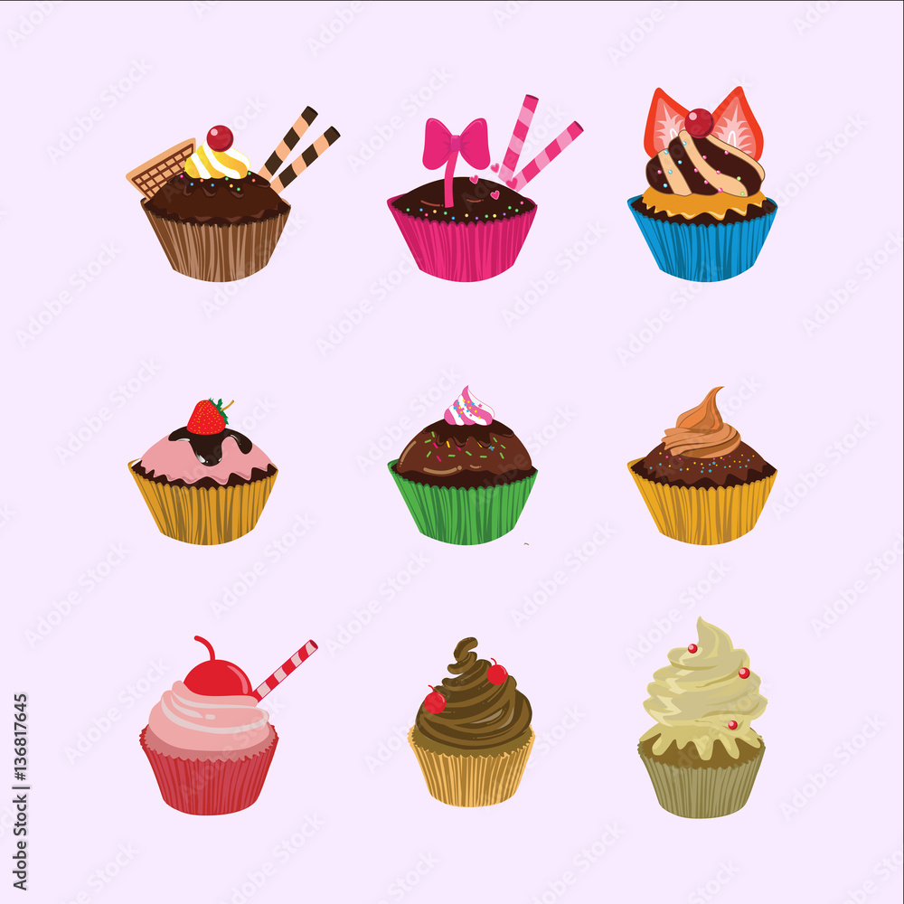 Cupcakes set Cupcakes set